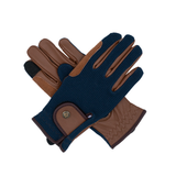 Riding Gloves, Navy & Cognac