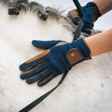 riding gloves leather sixteen cypress navy