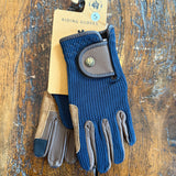 Riding Gloves, Navy Cognac SIZE 5 / Youth Large