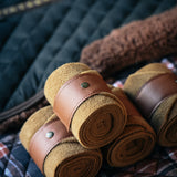 Leatherette Polos, Camel & Cognac
