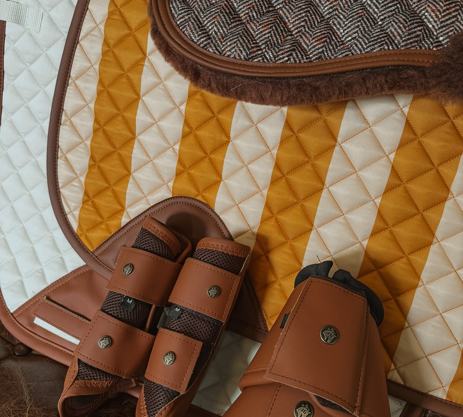 Neoprene Bell Boots, Cognac