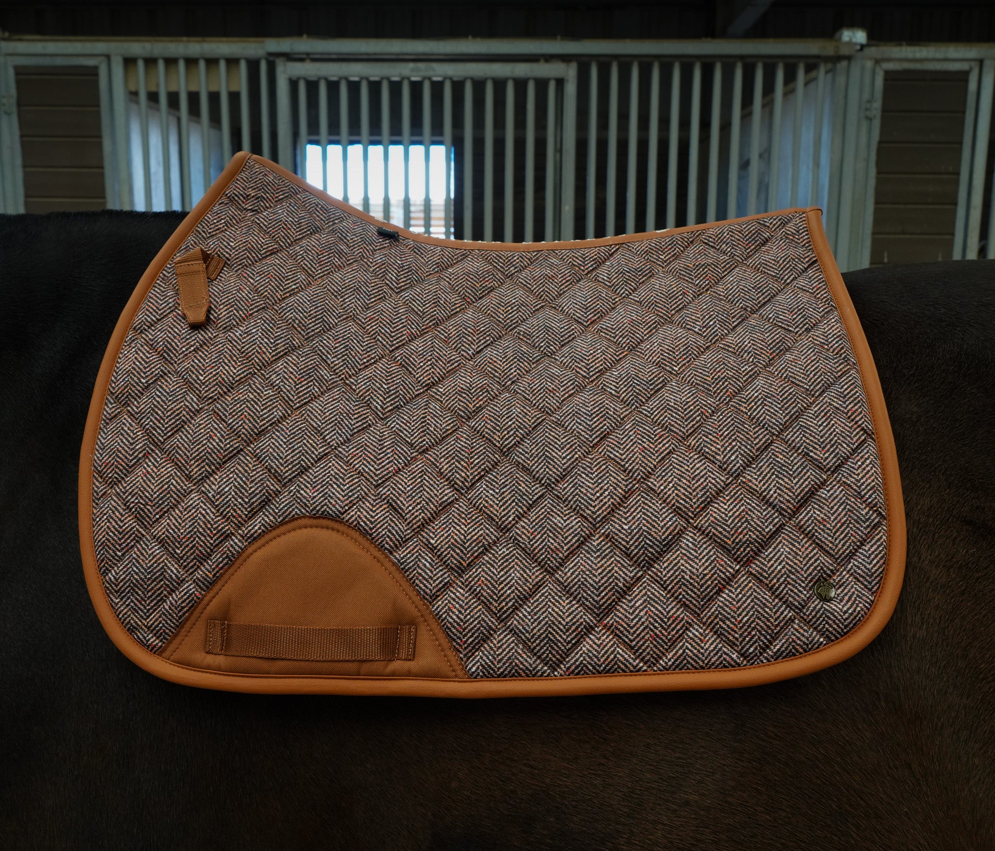 herringbone pattern, printed saddle pad by Sixteen Cypress