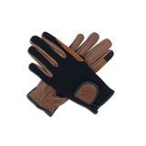 Classic Riding Gloves, Black & Cognac