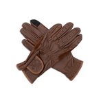 cognac leather riding gloves 