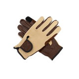 Riding Gloves, Ivory & Cognac