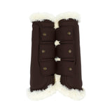 Leatherette Brushing Boots, Hickory