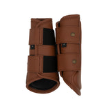 Leatherette Splint Boots, Cognac