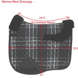 *New, Dressage Pad, Merino Wool Field Plaid