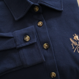 Sport Piqué Button Down Shirt - Navy