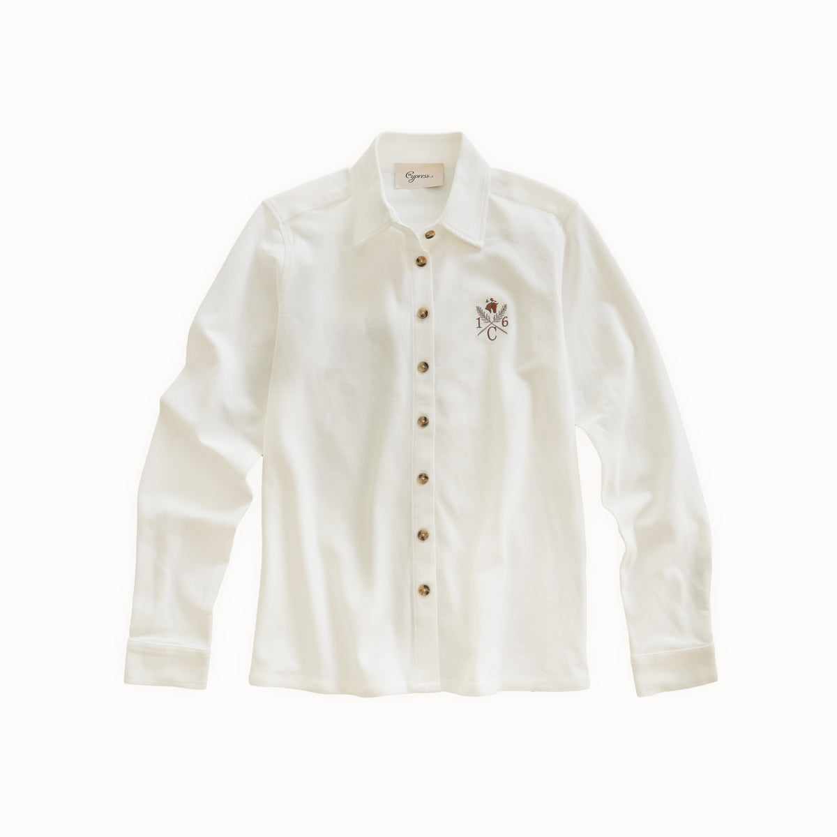 white dress shirt with gold buttons Sport Piqué Button Down - subtle and elegant