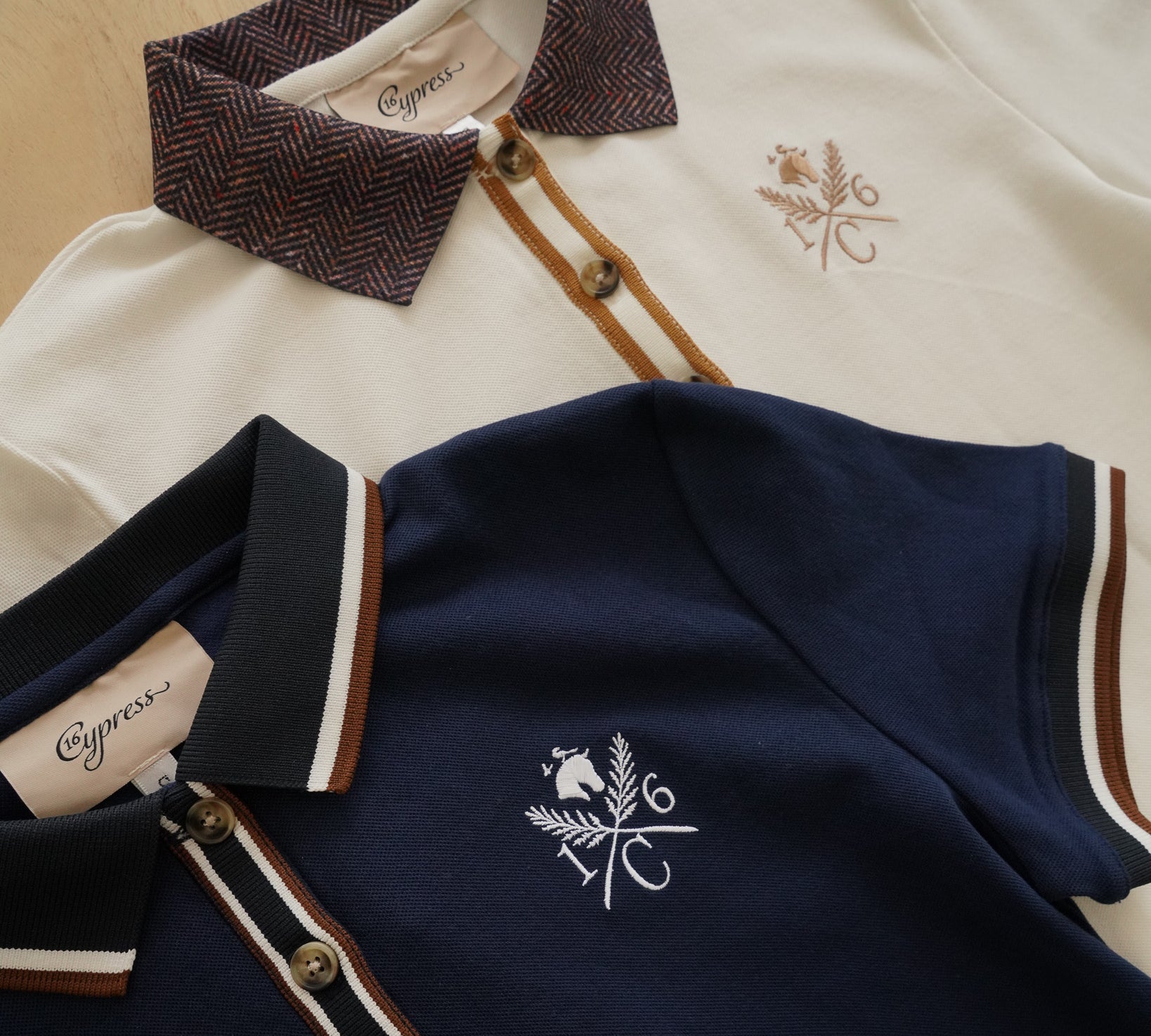 Sport Piqué Polo Shirt, Tweed Collar