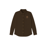 Sport Piqué Button-Down Riding Shirt - Tobacco