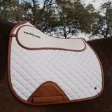 ThinLine X 16C Dressage Pad, White & Cognac