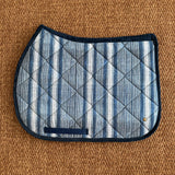 SAMPLE - Jump Pad, French Blue Stripe + Navy Suede