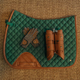 Leatherette Splint Boots, Cognac