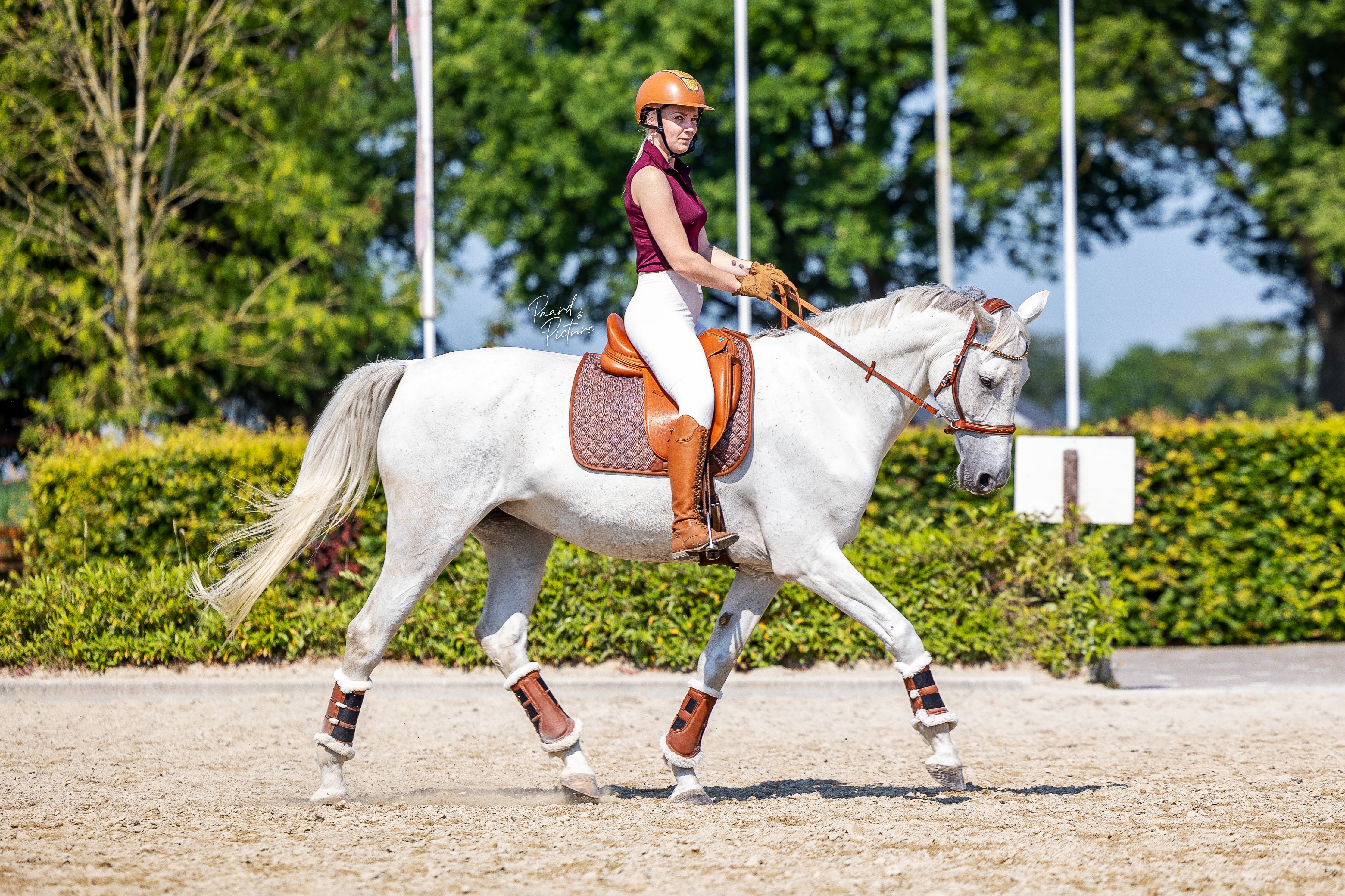 Dressage Pad, Herringbone & Cognac
