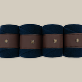 Leatherette Polos, Navy & Hickory