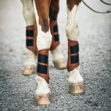 Leatherette Splint Boots, Cognac