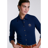 Sport Piqué Button Down Shirt - Navy