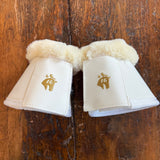 Leatherette Bell Boots, White