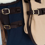Cotton Waffle Cooler - Sand & Hickory - small horse or pony size