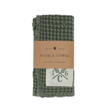 Cotton Waffle Stable Towel, Pine - Pre-order