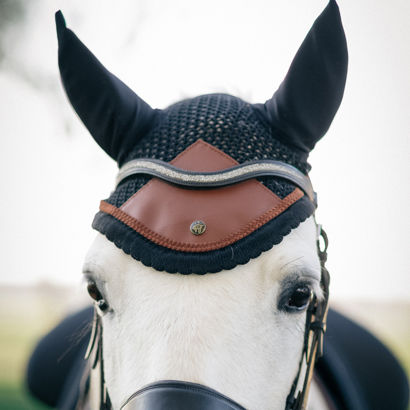Fly Veil, Black & Cognac