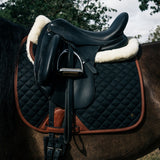 Dressage Pad, Black & Cognac