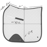 Dressage Pad, White & Cognac