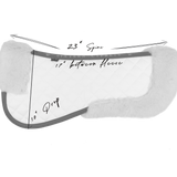 Merino Wool Fleece Half Pad, Black & Hickory