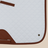Dressage Pad, White & Cognac